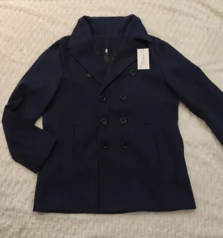 Abrigo de paño caballero talla M azul marino nuevo