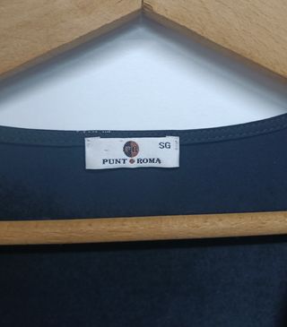 Blusa Punto Roma Negra Talla SG con Brillo