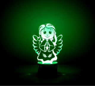 Luz de noche infantil ángel cuenta cuentos
