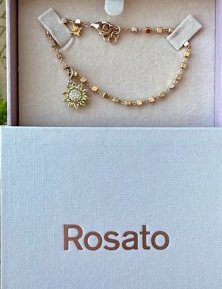 Bracciale Rosato con ciondolo girasole