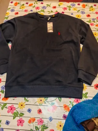 Felpa Ralph Lauren Unisex Blu Taglia S