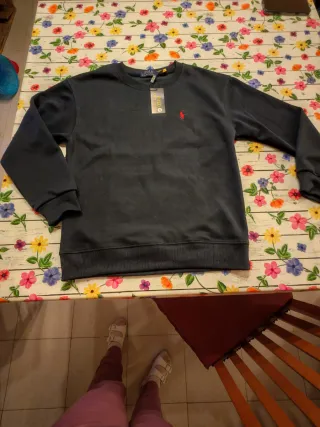 Felpa Ralph Lauren Unisex Blu Taglia S