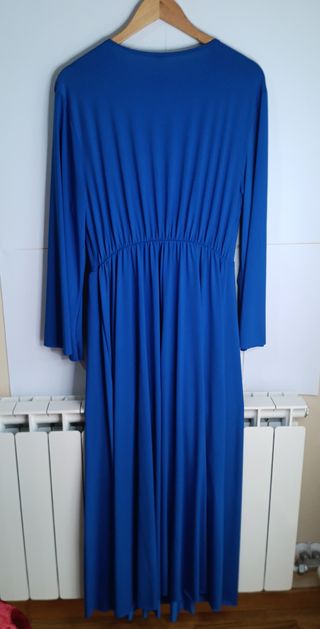 Vestido azul elegante talla única curvi