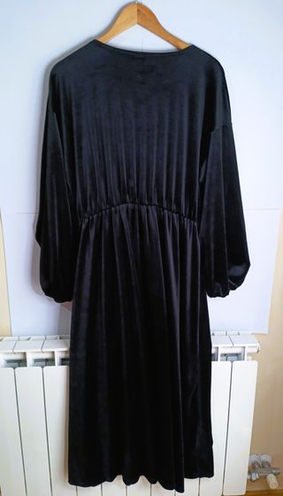 Vestido Terciopelo Negro Elegante Nuevo