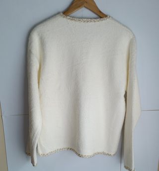 Elegante rebeca crema joya talla XL/XXL