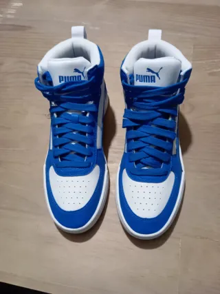 NUEVAS Zapatillas Puma altas azules y blancas