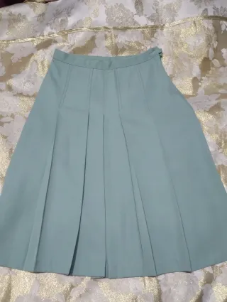 Gonna vintage a pieghe verde taglia xs