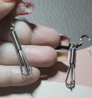 Pendientes batidoras cocina plata