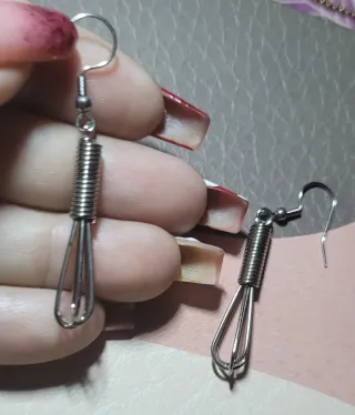 Pendientes batidoras cocina plata