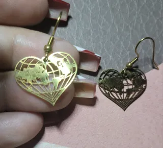 Pendientes Corazón Mundo Dorado