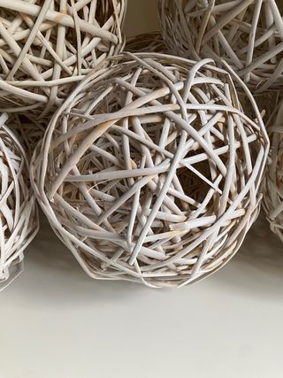 Set 8 sfere decorative in vimini