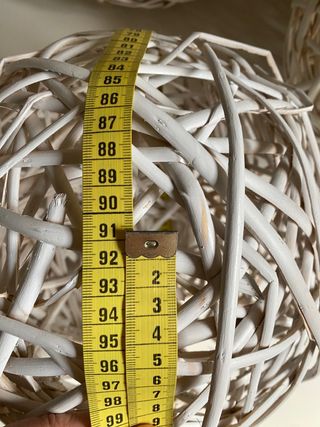 Set 8 sfere decorative in vimini