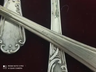 Sei forchettine in argento 1000