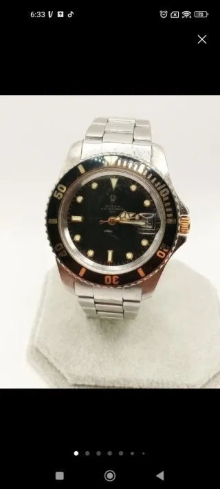 Orologio Rolex Nero e Oro subarimariner automatico