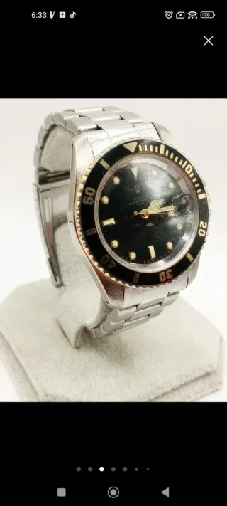 Orologio Rolex Nero e Oro subarimariner automatico