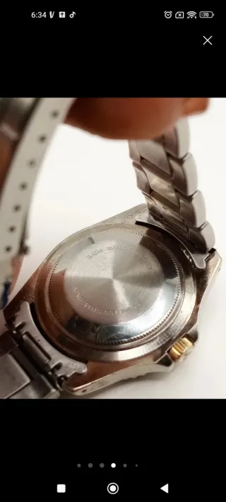 Orologio Rolex Nero e Oro subarimariner automatico