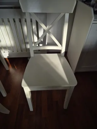 4 Sillas Comedor Ikea Ingolf Madera Blanca