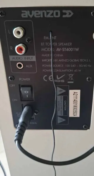 Cassa Bluetooth Torre Bianca e Nera