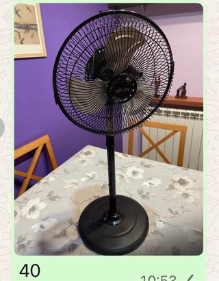 Ventilador de pie negro regulable