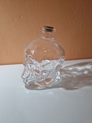 Bottiglia teschio in vetro porta liquori