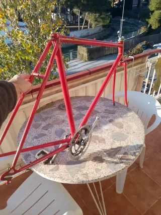 Cuadro Bicicleta Carretera Rojo