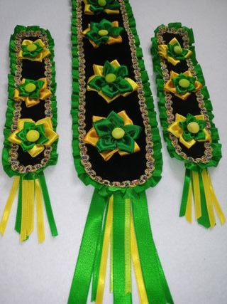 Lazo para fiestas morado y amarillo