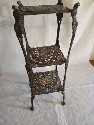 Tavolino 3 ripiani Bronzo ottonato