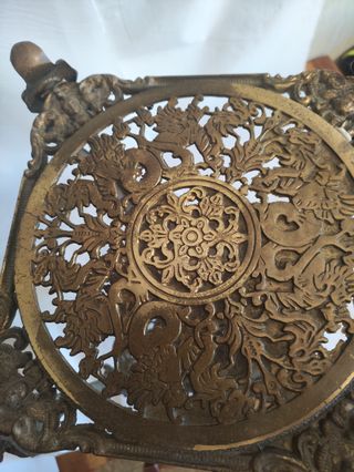 Tavolino 3 ripiani Bronzo ottonato