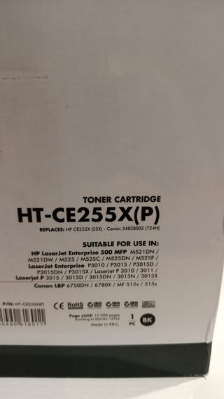 Cartucho Toner HT-CE255X(P) HP