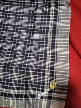 Pañuelo Ballantines Cuadros Azul y Blanco