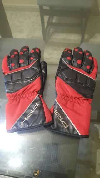 Guantes de moto Held rojos y negros