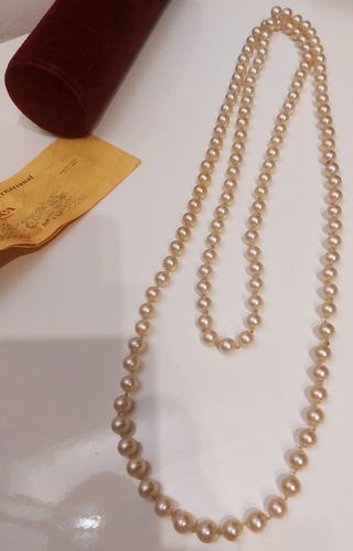 Collar vintage de perlas Majorica 1970 8mm y 120cm