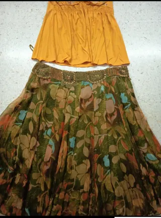 Conjunto 2 piezas verde y amarillo