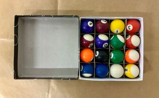 Set di palline da biliardo 35 mm con scatola (americane)