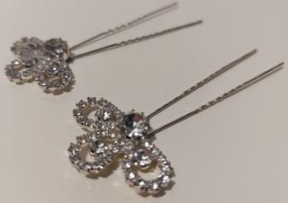 Horquillas de pelo vintage circonitas 1980 perfect