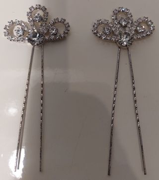 Horquillas de pelo vintage circonitas 1980 perfect