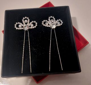 Horquillas de pelo vintage circonitas 1980 perfect