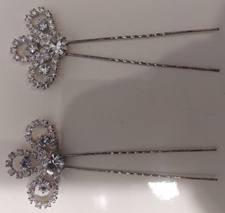 Horquillas de pelo vintage circonitas 1980 perfect