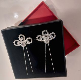 Horquillas de pelo vintage circonitas 1980 perfect