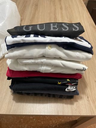 Pack 4 Camisetas Guess, Nike, The North Face S/M