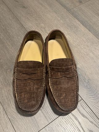 Mocasines Fendi Ante Cocodrilo Talla 41.5