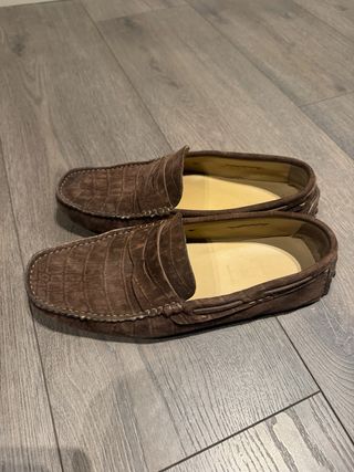 Mocasines Fendi Ante Cocodrilo Talla 41.5