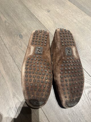 Mocasines Fendi Ante Cocodrilo Talla 41.5