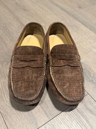 Mocasines Fendi Ante Cocodrilo Talla 41.5
