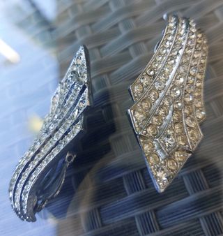 Pendientes vintage estilo art déco con circonitas