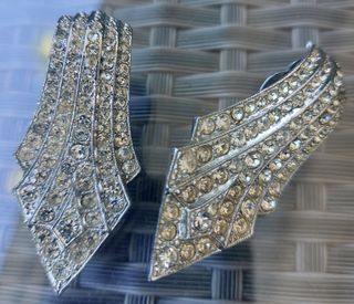 Pendientes vintage estilo art déco con circonitas