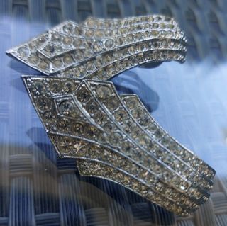 Pendientes vintage estilo art déco con circonitas