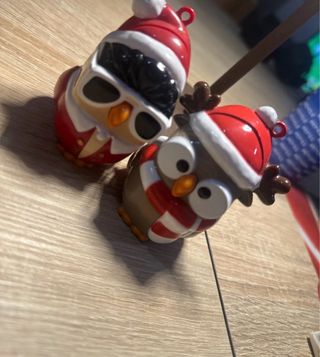 Statuetta gufo natalizio