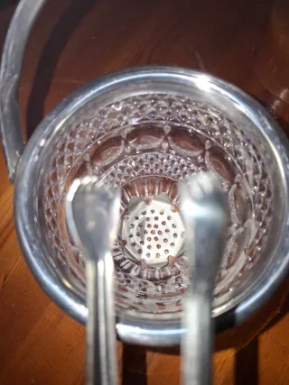 Secchiello portaghiaccio cristallo con manico