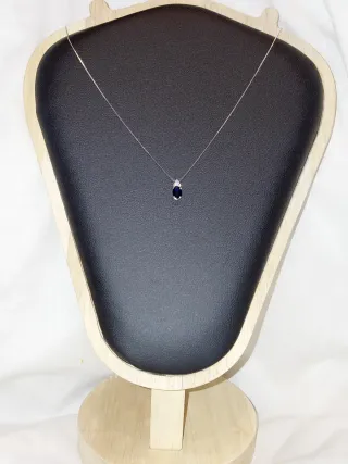 Collar y Colgante Zafiro y Diamantes